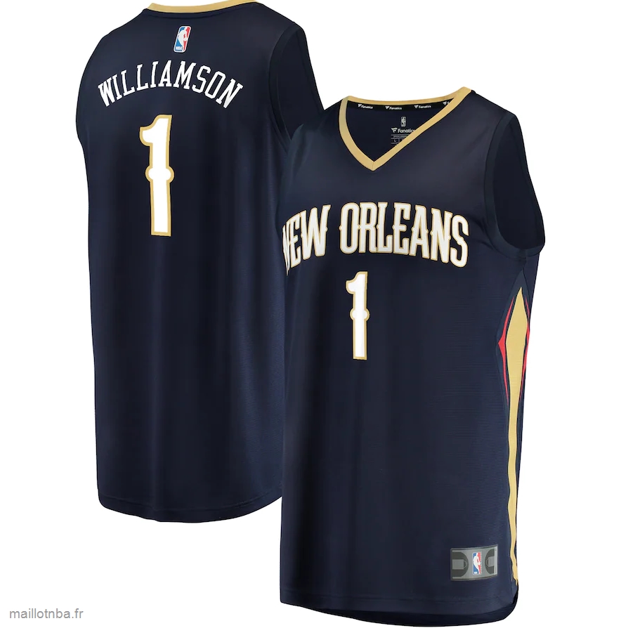 Maillot New Orleans Pelicans Zion Williamson Fanatics Branded Navy Replica Fast Break Jersey - Icon Edition